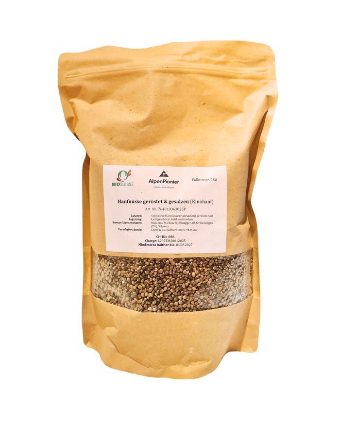 HanfNüsse geröstet & gesalzen 1kg